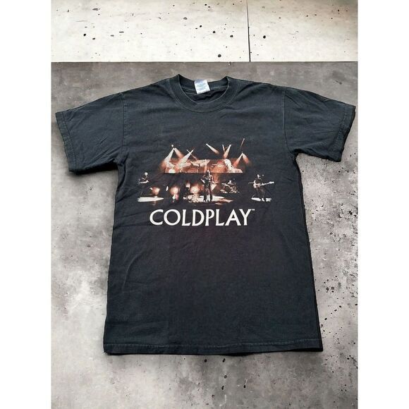 COPY - Coldplay 2006 Twisted Logic Tour Black Band T-Shirt sz Small - Picture 1 of 7